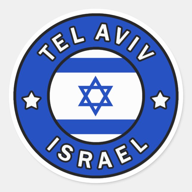 Tel Aviv Israel Classic Round Sticker (Front)
