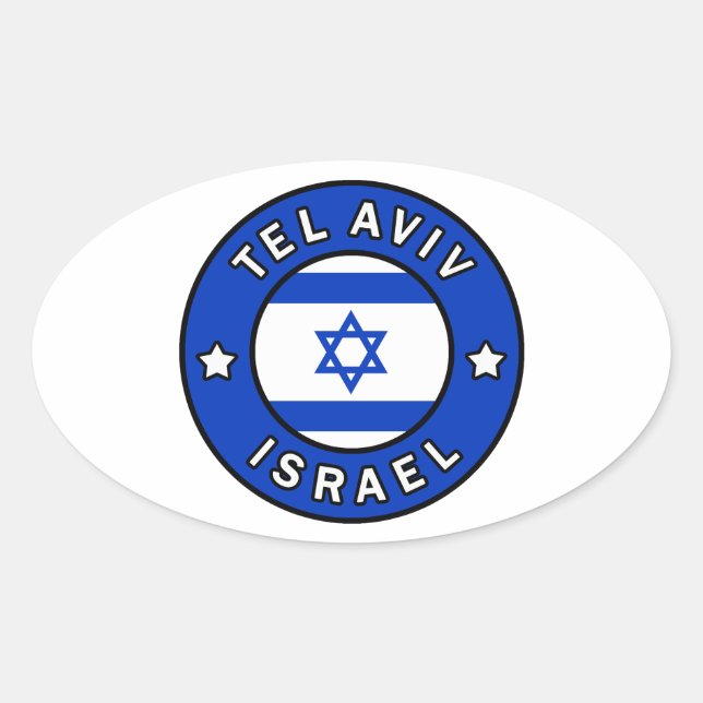 Tel Aviv Israel Oval Sticker (Front)