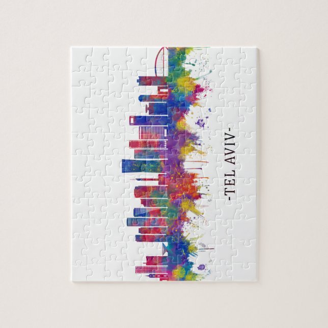 Tel Aviv Israel Skyline Jigsaw Puzzle (Vertical)