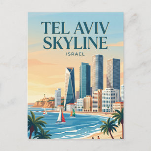 Tel Aviv Skyline Israel Postcard