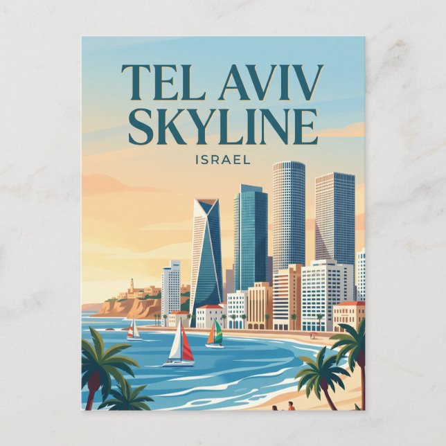 Tel Aviv Skyline Israel Postcard (Front)