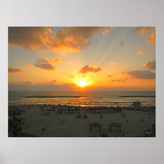 Tel Aviv Sunset Poster
