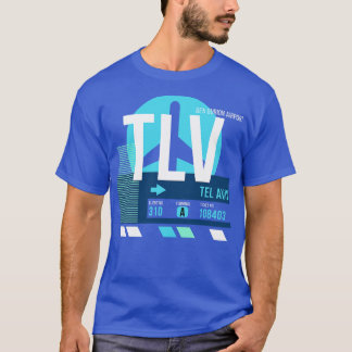 Tel Aviv TLV Airport Code Baggage Tag T-Shirt