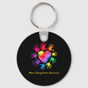 Telangiectasia Awareness Hands Ataxia Telangiect G Key Ring