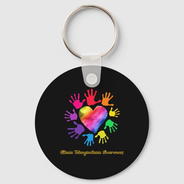 Telangiectasia Awareness Hands Ataxia Telangiect G Key Ring (Front)