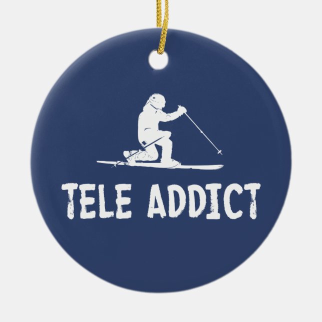 Tele Addict Ceramic Tree Decoration (Front)