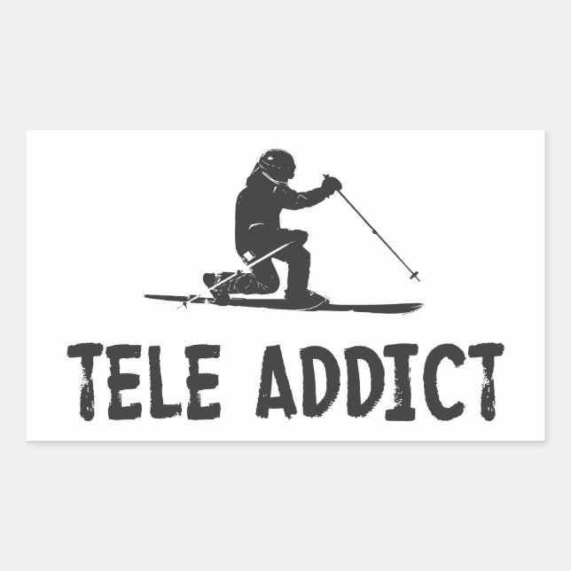Tele Addict Rectangular Sticker (Front)