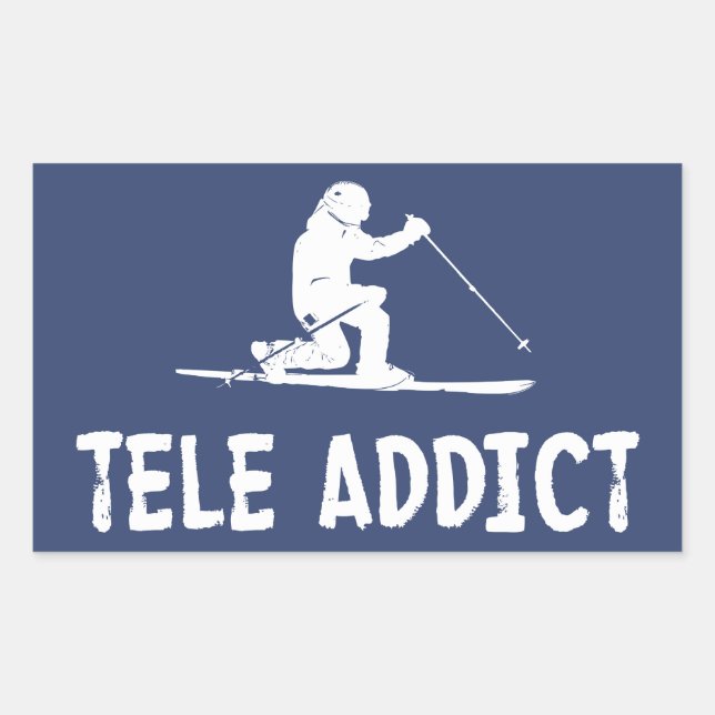 Tele Addict Rectangular Sticker (Front)