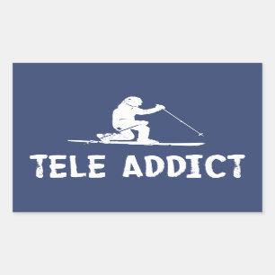 Tele Addict Rectangular Sticker