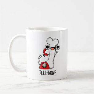 Tele-bone Funny Bone Telephone Pun  Coffee Mug