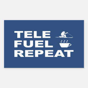 Tele Fuel Repeat Rectangular Sticker