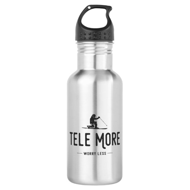 Tele More Worry Less 532 Ml Water Bottle (Front)