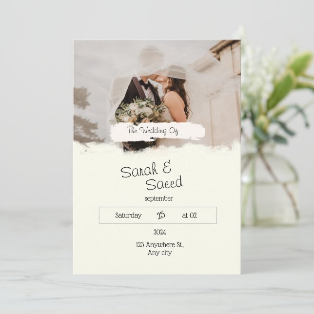 Telegram "Dream Wedding" Invitation (Standing Front)