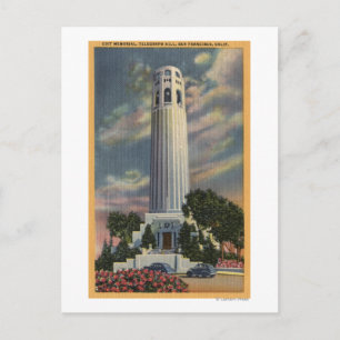 Telegraph Hill View with Coit Memorial Postcard