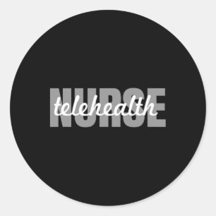 Telehealth Nurse Outfit Virtual Nursing Classic Round Sticker