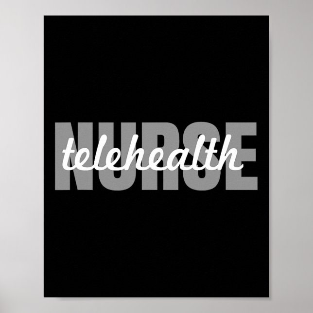 Telehealth Nurse Outfit Virtual Nursing  Poster (Front)