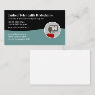 Telehealth Telemedicine Modern Business Cards