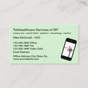 Telehealthcare Services Mobile Medical Business Card