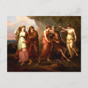 Telemachus and the Nymphs of Calypso  Postcard