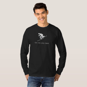 Telemark skiing. Eat, Tele, Sleep, Repeat T-Shirt