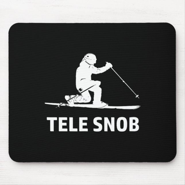 Telemark Skiing Snob  Mouse Mat (Front)