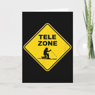 Telemark Skiing Zone Sign _1 Card