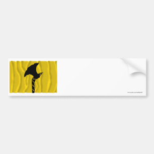 Telemark waving flag bumper sticker