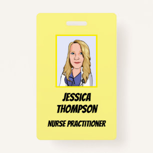 Telemedicine Nurse Practitioner Yellow ID Badge