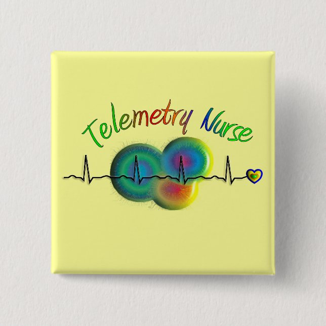 Telemetry Nurse Gifts 15 Cm Square Badge (Front)