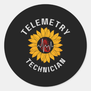 Telemetry Technician Cardiovascular Technologist C Classic Round Sticker