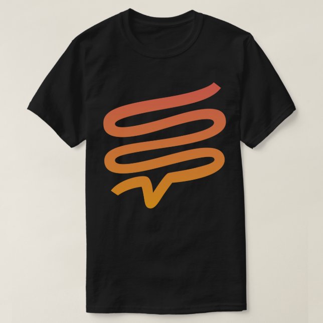 Telepath t-shirt #3 dark to light orange gradient (Design Front)