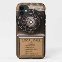 Telephone antique rotary pay phone rugged