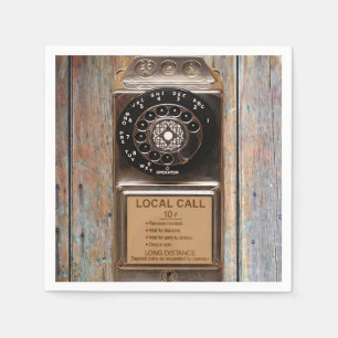 Telephone antique rotary pay phone rugged napkin