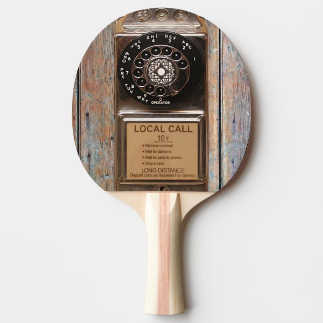 Telephone antique rotary pay phone rugged ping pong paddle (Front)