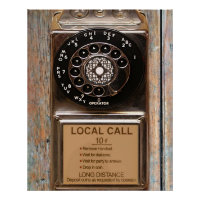 Telephone antique rotary pay phone rugged