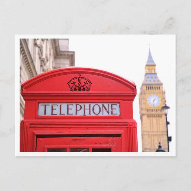 Telephone Booth & Big Ben London Postcard (Front)