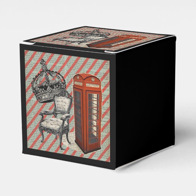 telephone booth victorian  jubilee crown london favour box (Front Side)