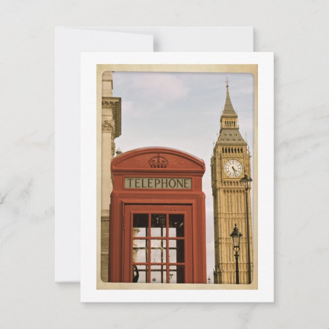 Telephone Box and Tower of Big Ben (Front)