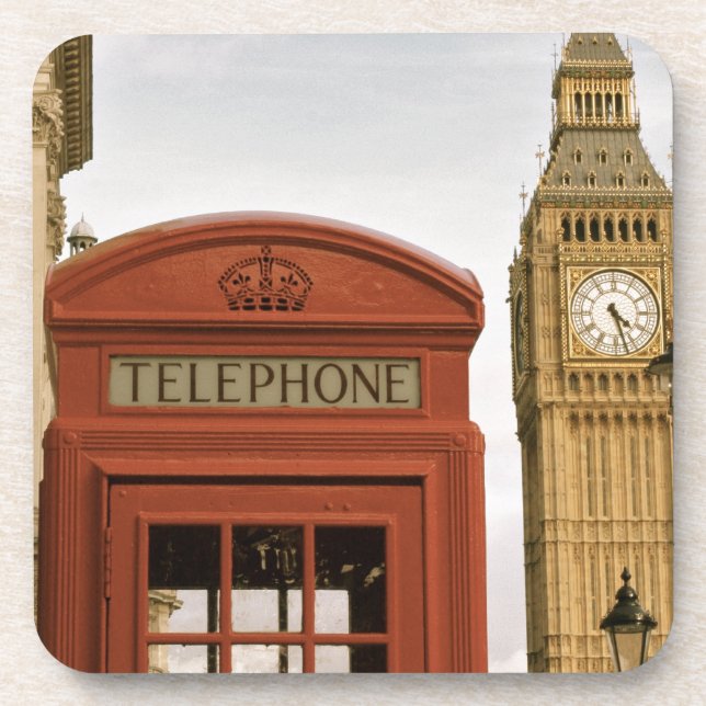 Telephone Box and Tower of Big Ben Coaster (Front)
