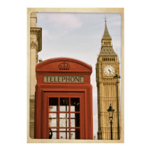 Telephone Box and Tower of Big Ben