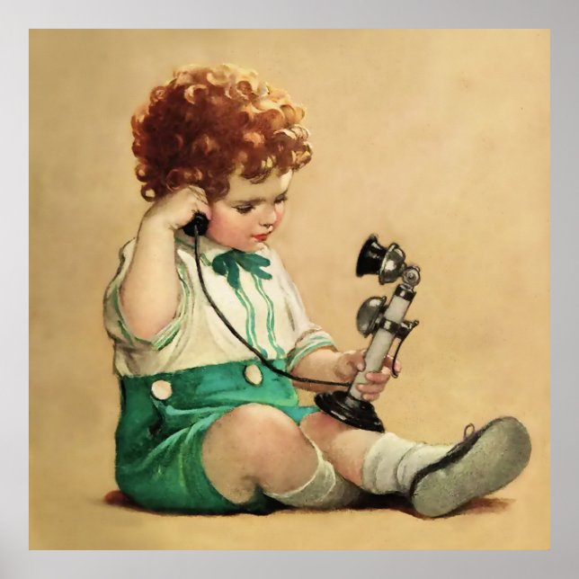 Telephone by Jessie Willcox Smith Poster (Front)