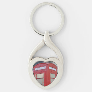Telephone Cabin London Heart Keychain