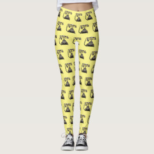 Telephone cartoon illustration leggings