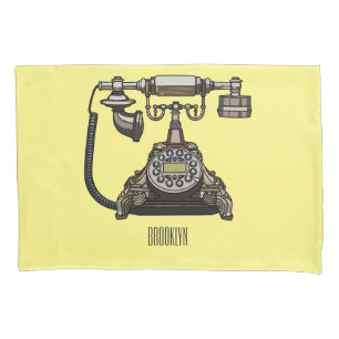 Telephone cartoon illustration pillowcase