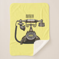 Telephone cartoon illustration