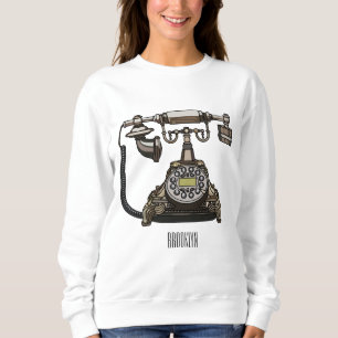 Telephone cartoon illustration sweatshirt