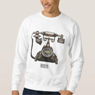 Telephone cartoon illustration sweatshirt