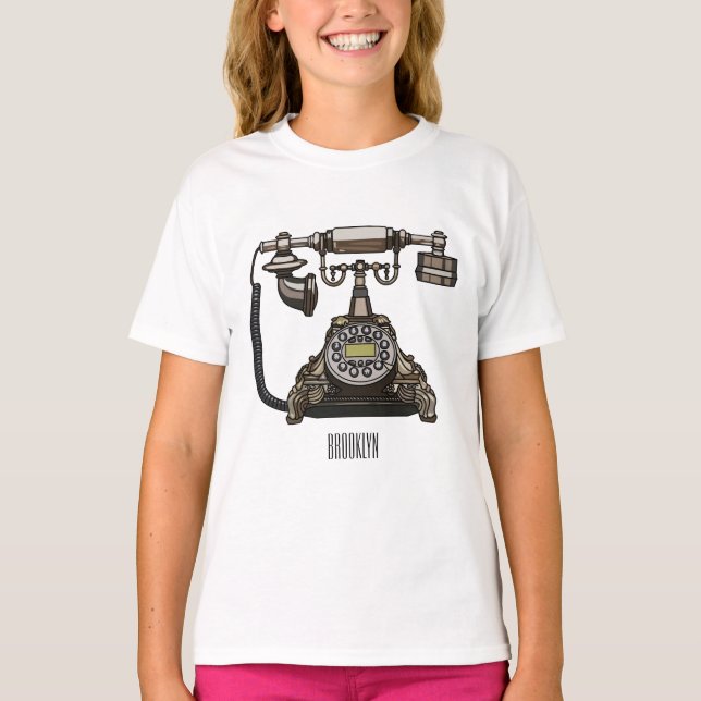 Telephone cartoon illustration T-Shirt (Front)