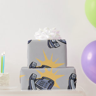 Telephone Communications Wrapping Paper