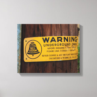 Telephone Company Sign Canvas